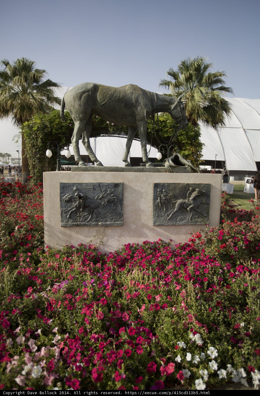 Majestic Horse Statue in Lush Garden
