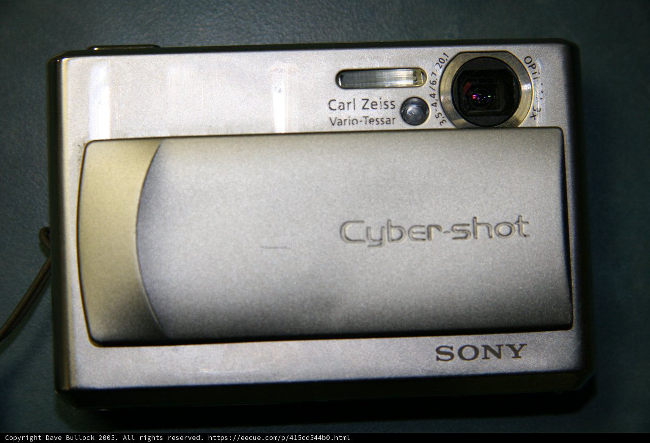 Sony Silver Digital Camera with a Camera Lens