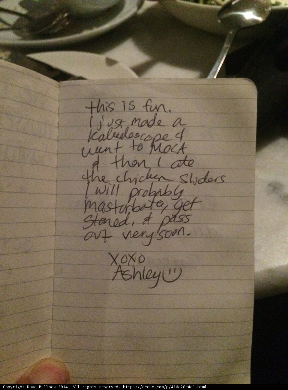 A Note From the Kitchen