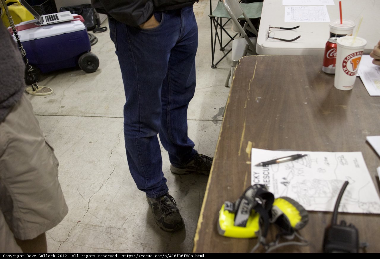 Blue Jeans on Plywood Floor