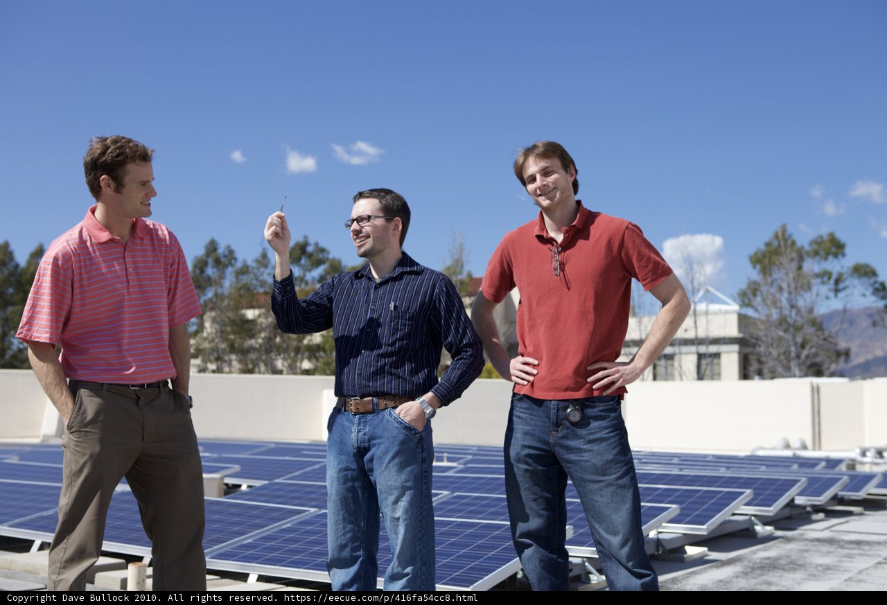 Three Men on a Solar Rooftop