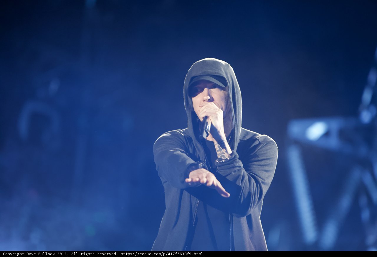 Eminem rocks the stage at the 2012 Grammy Awards