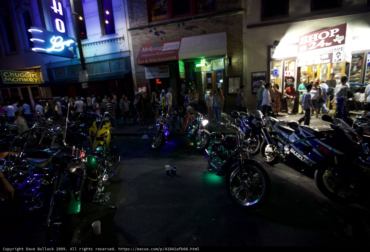 Motorcycle Gathering at the Spoke Storefront