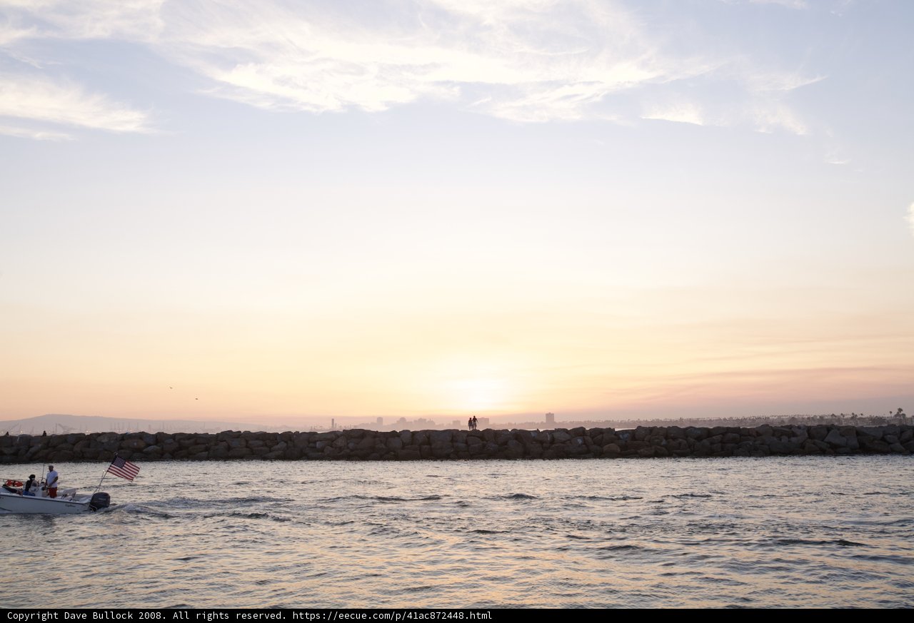 Boat at Sunset on the 4th of July