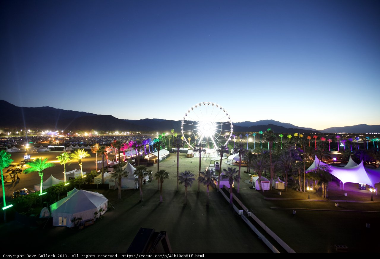 Nighttime Thrills at Coachella's Ferris Wheel