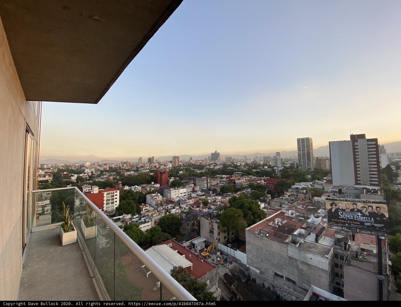 A Breathtaking View of Mexico City from the Balcony