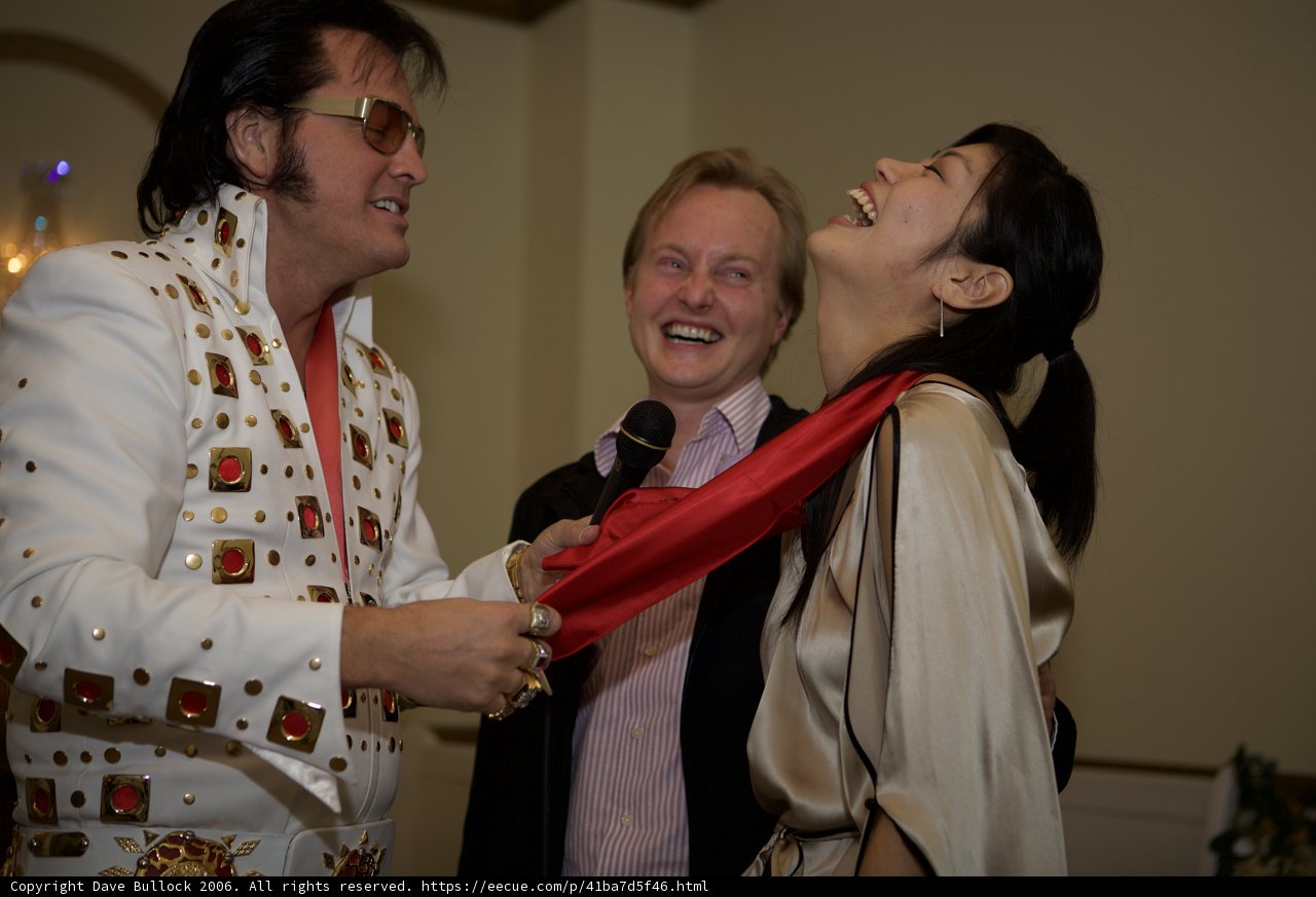 Elvis Impersonator and Bride Sing Duets
