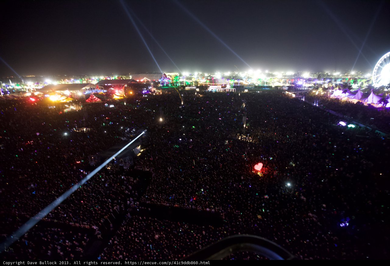 Nighttime Flare in Coachella's Urban Metropolis