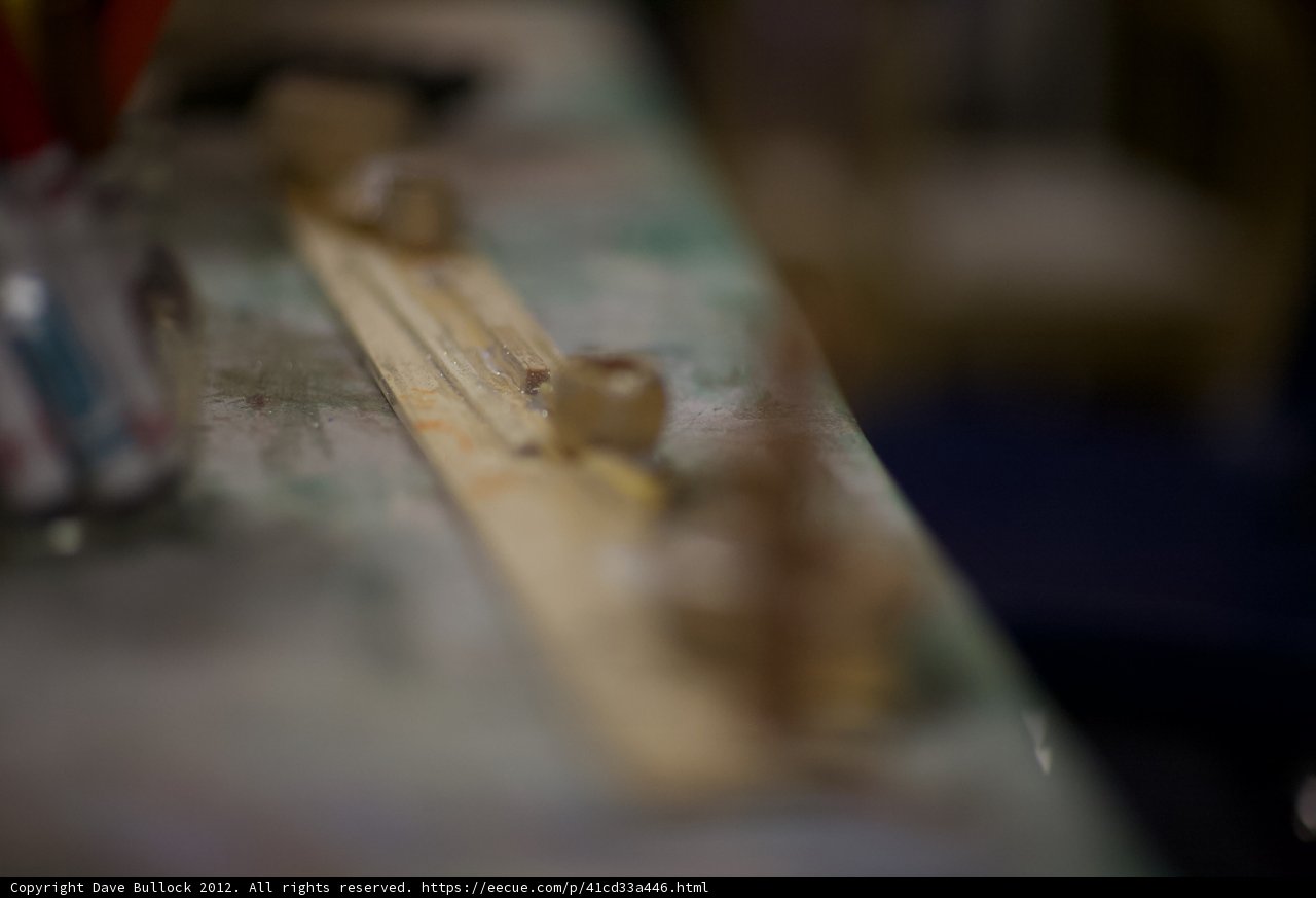 Creative Tools on Plywood Table