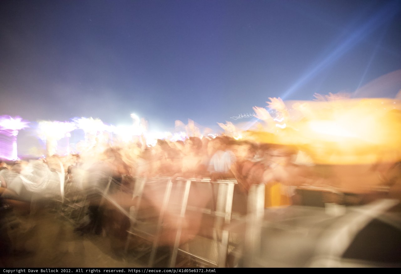 Blurred Atmosphere at Coachella Concert