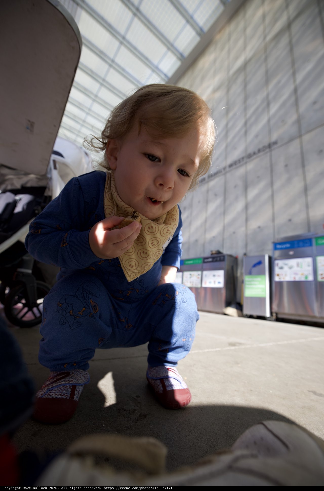 Curious Toddler Exploring Train Station Platform
