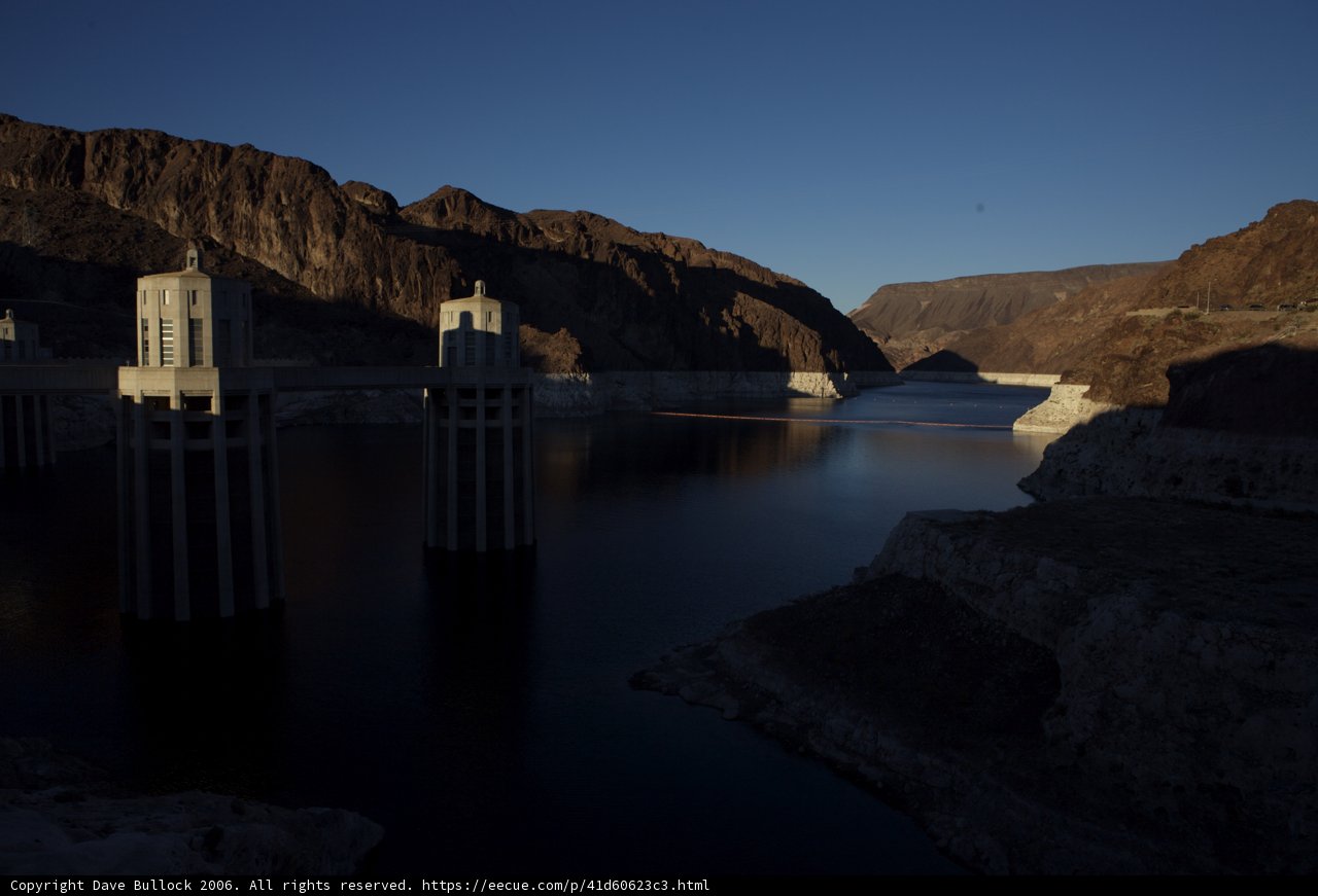 Sunset over the Hoover Dam