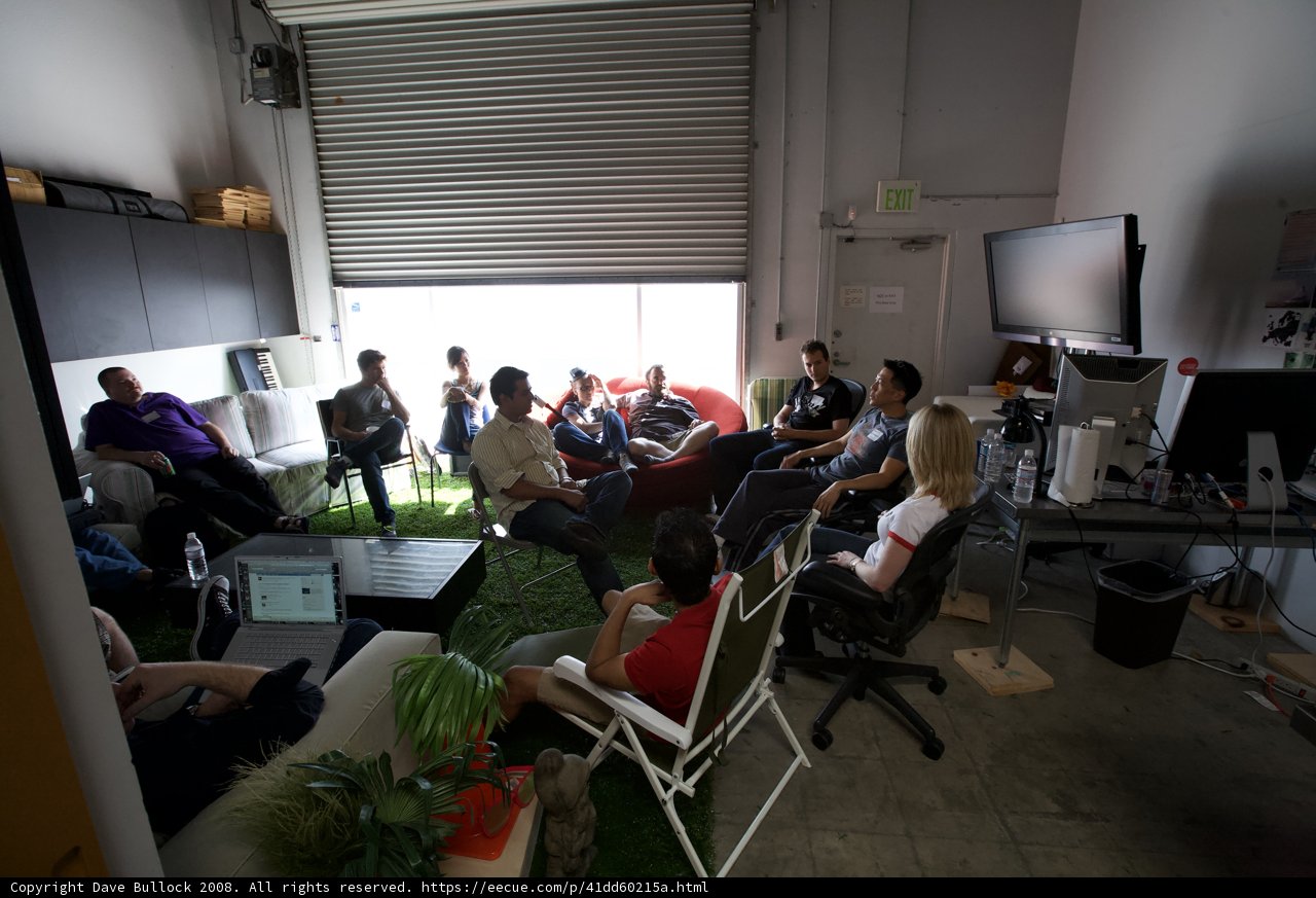 Group of people attending a 2008 barcamp
