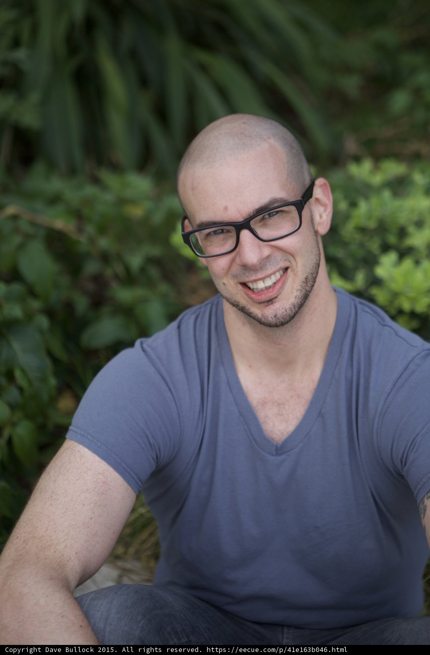 Happy Seated Garden Portrait