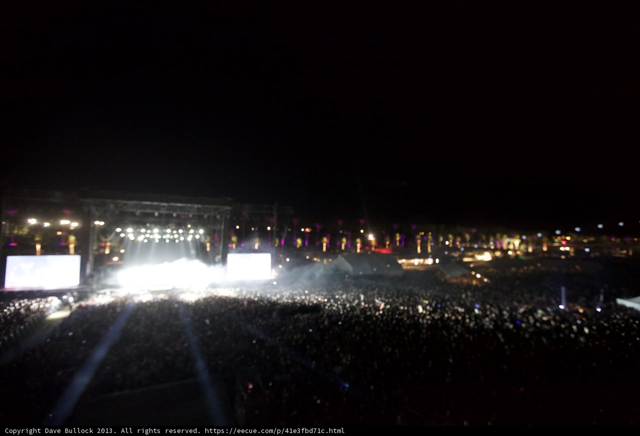 Night Sky Alive with Light at Outdoor Concert