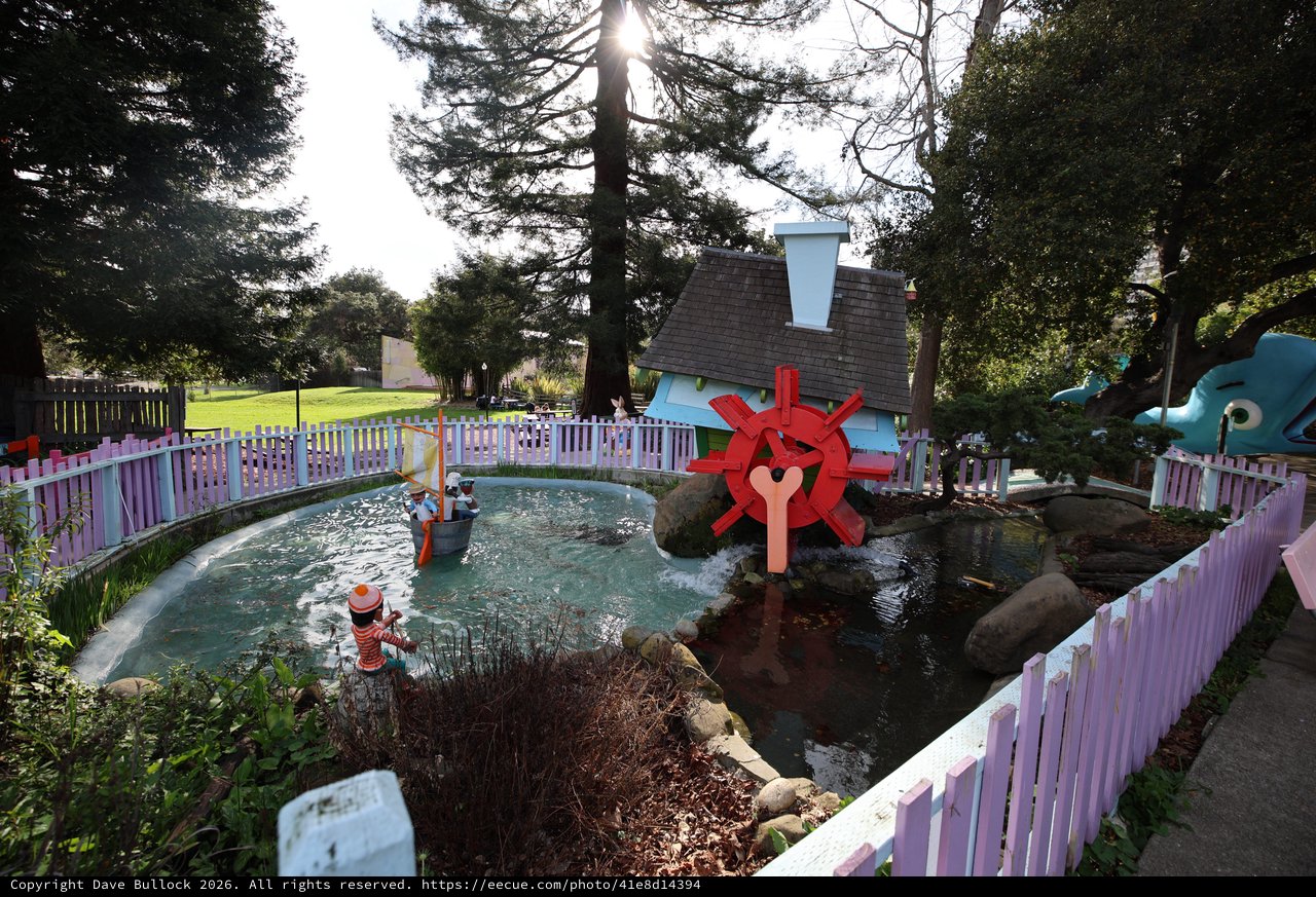 Whimsical Miniature Waterway at Storybook Amusement Park