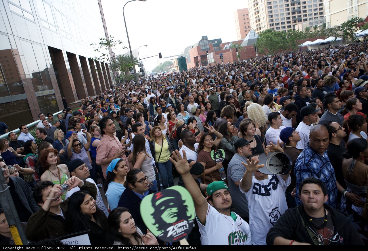 The Vibrant Crowd of City Street