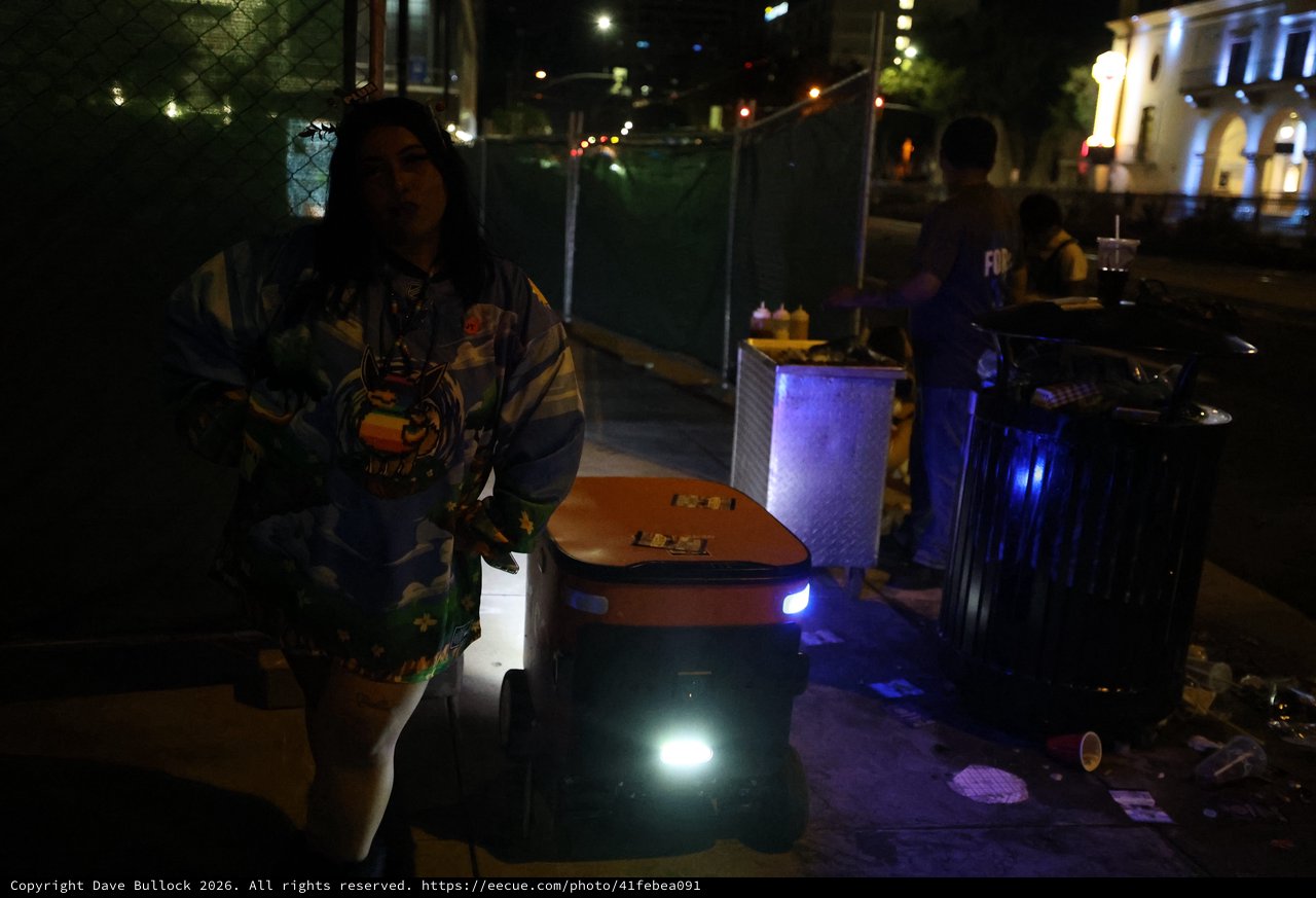 Autonomous Delivery Robot Navigates Nighttime Festival Sidewalk