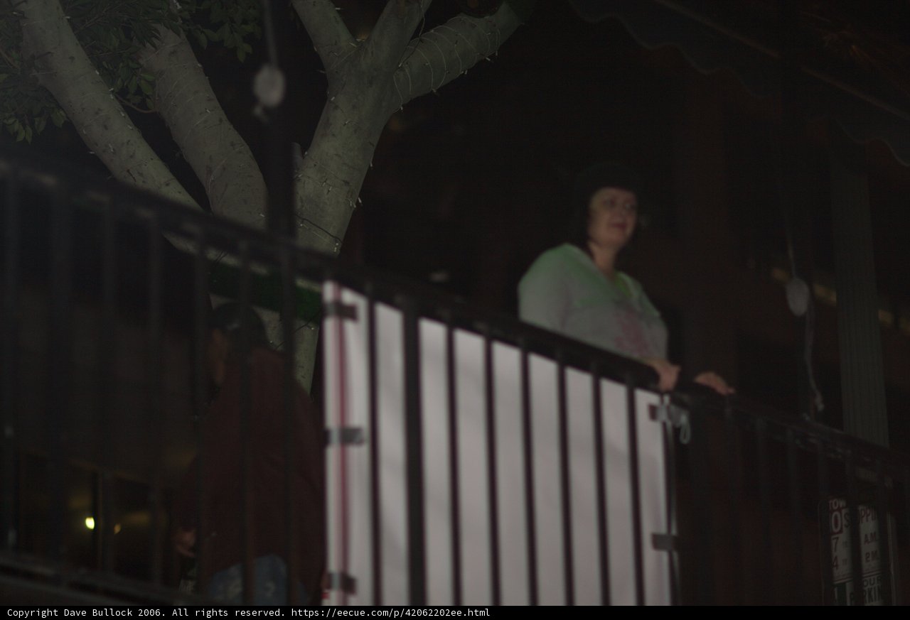 Nighttime Balcony View