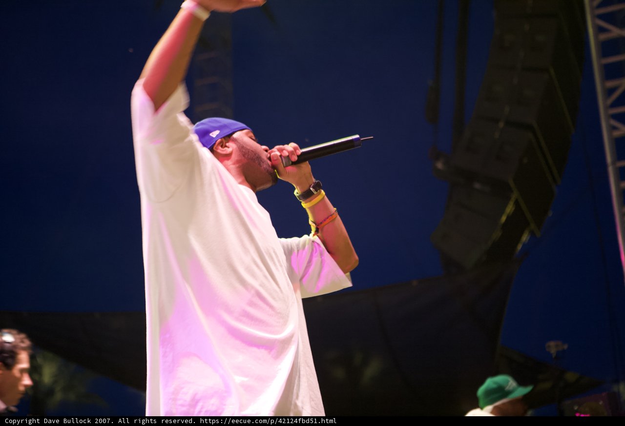 Man with a Microphone on Coachella Stage