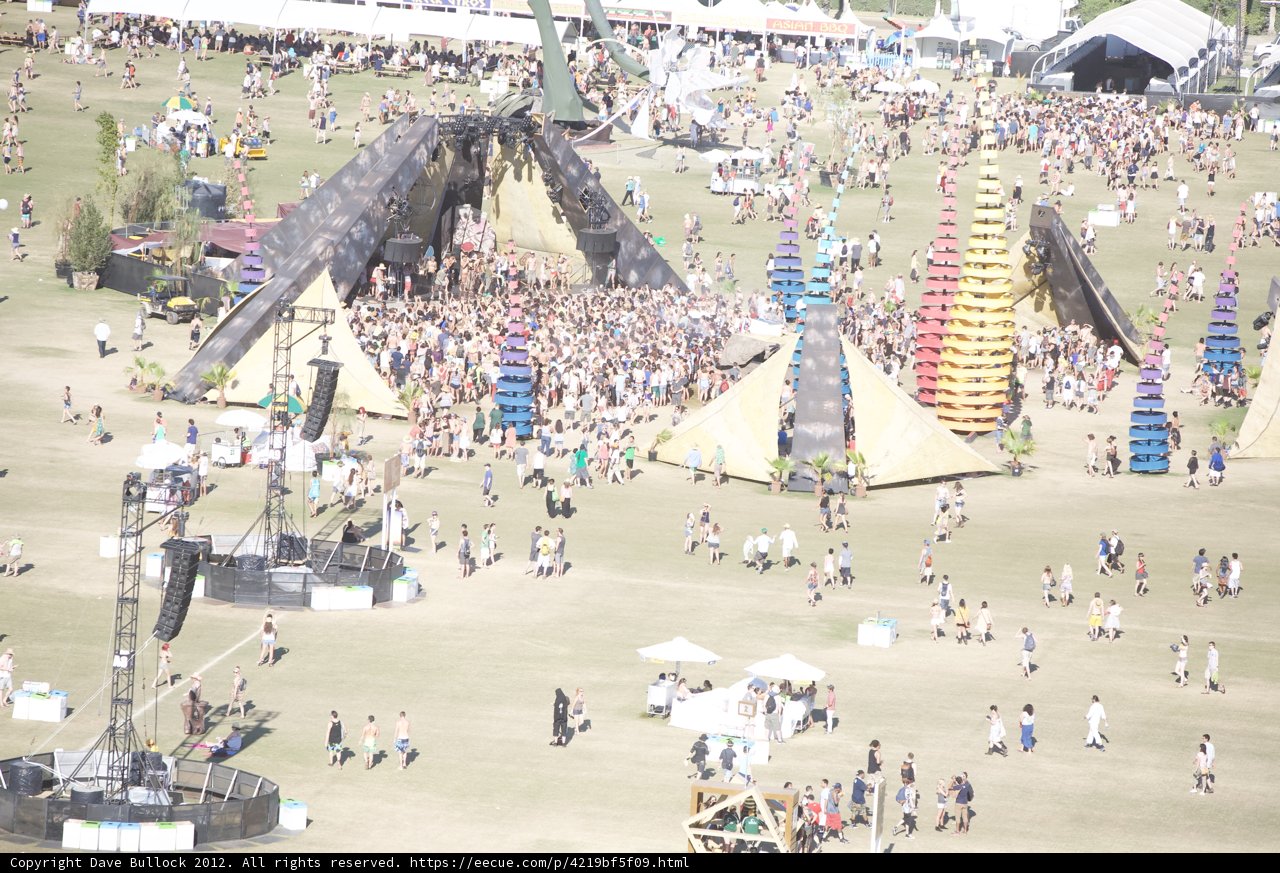A Sea of Tents and People at Coachella Festival