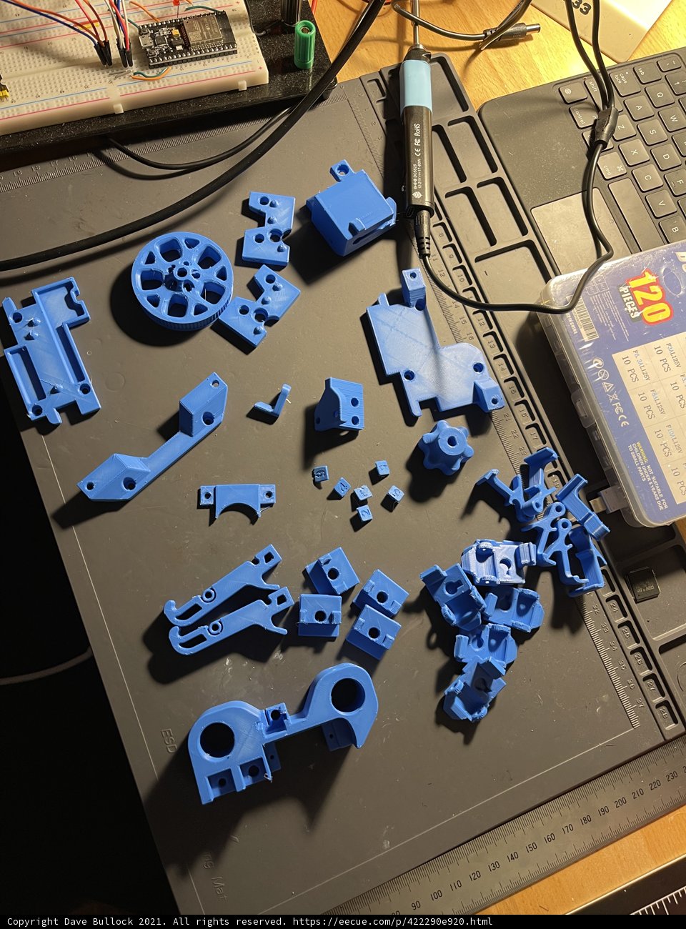 Blue Plastic Machine Parts
