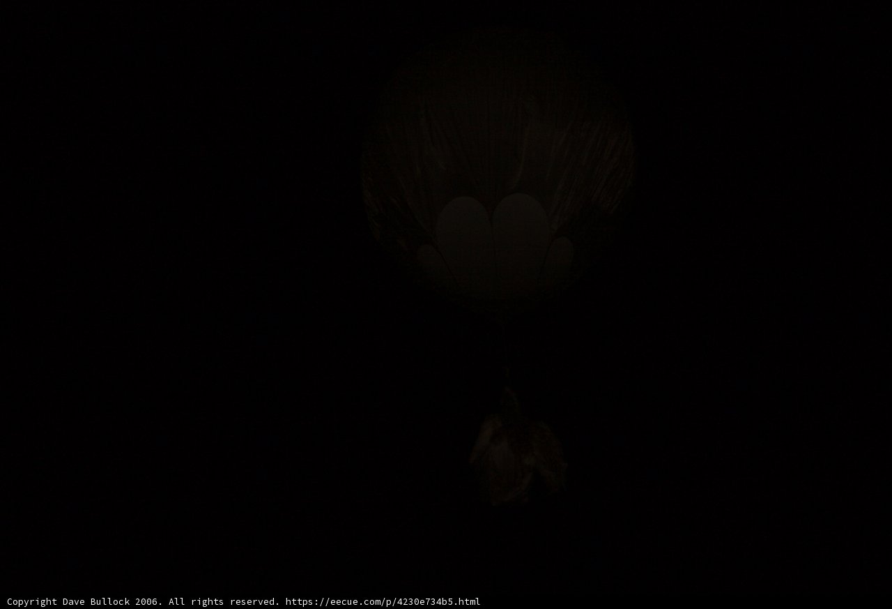Illuminated Balloon in the Night Sky