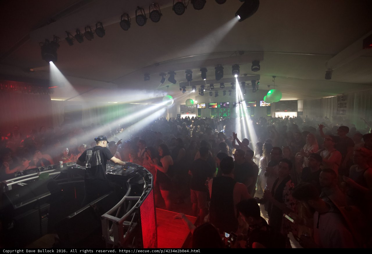 Urban Nightlife with DJ and Spotlight