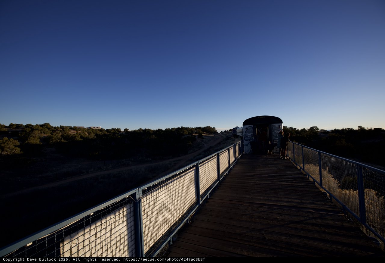 Twilight Walk on Historic Railroad Bridge Trestle