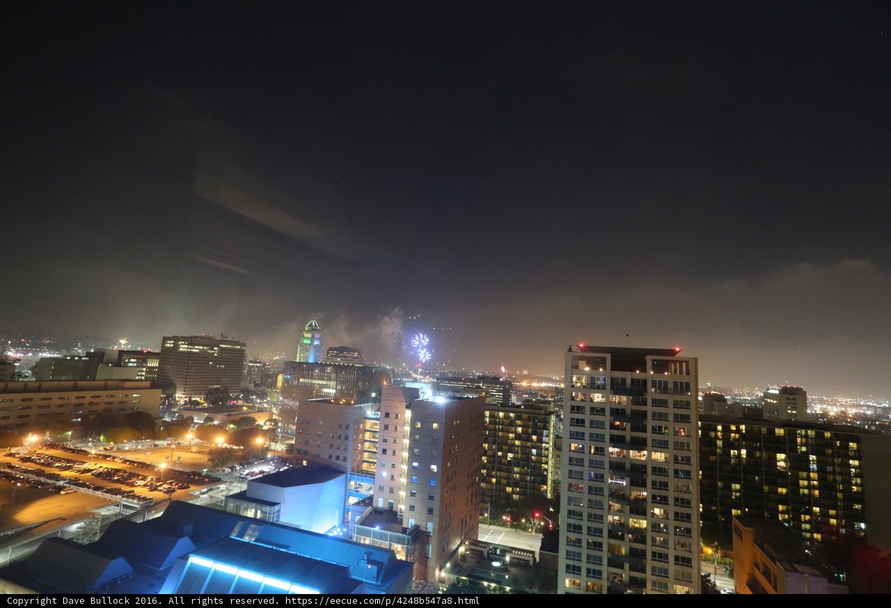 Nighttime Cityscape from Rooftop