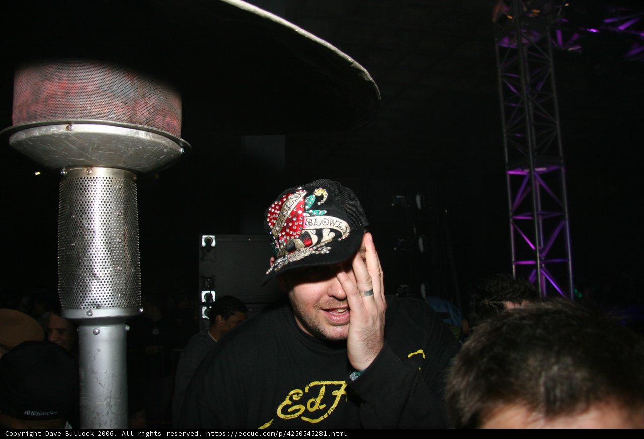 Hat-wearing Mitch Larkin in a NYC club
