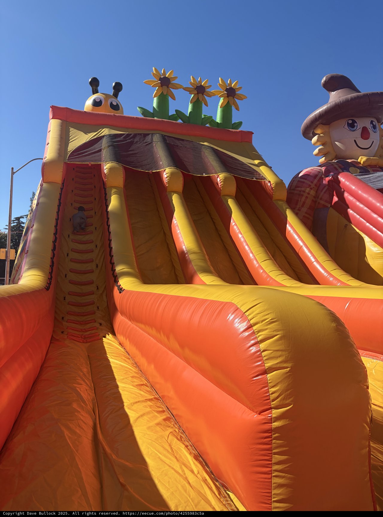 Colorful Inflatable Slide at Outdoor Festival