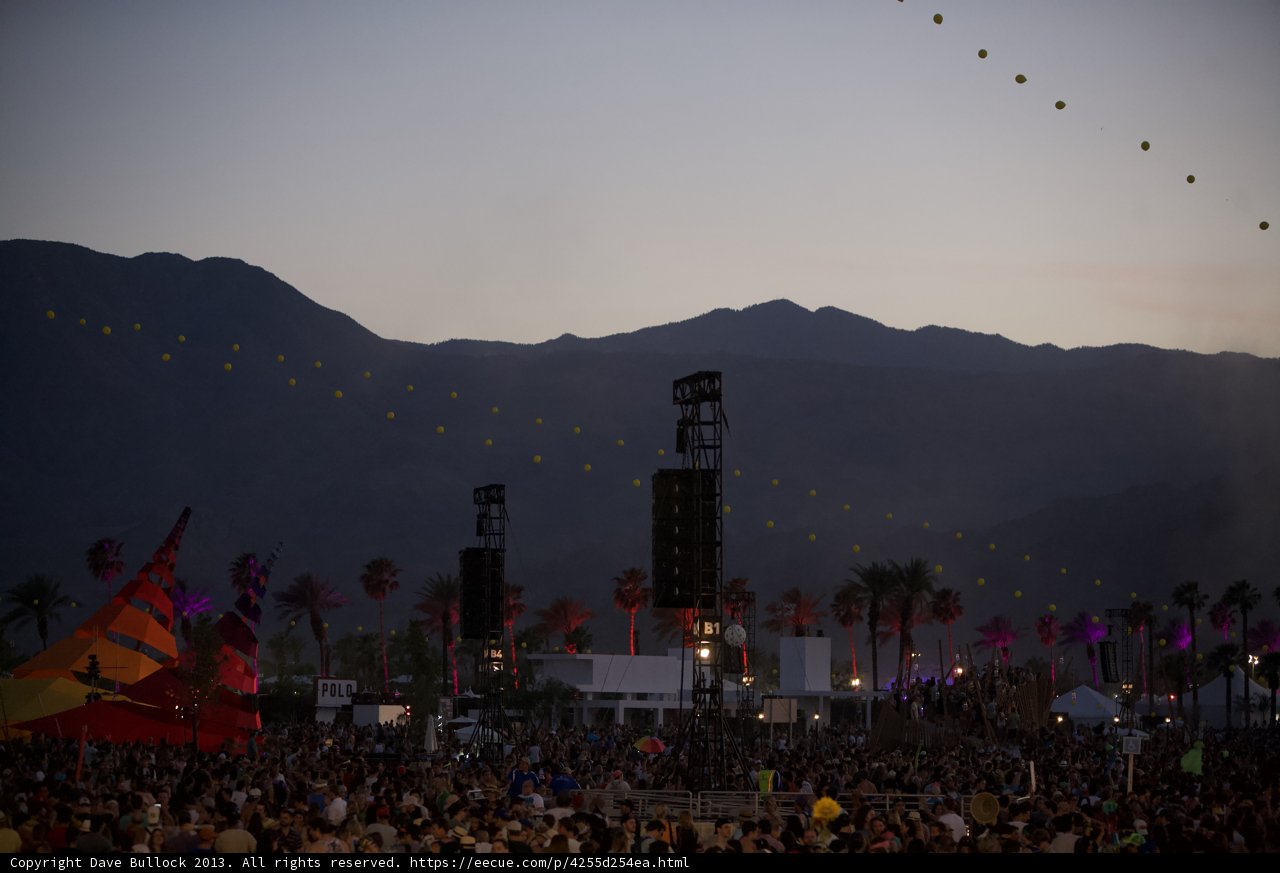 Coachella Concert with a Mountain View