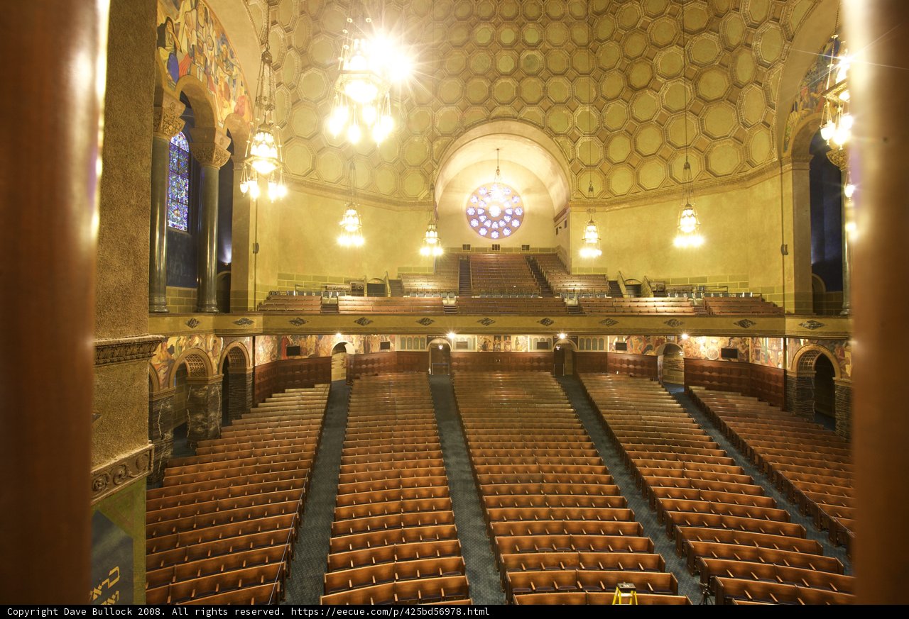A Dazzling Chandelier in a Majestic Auditorium