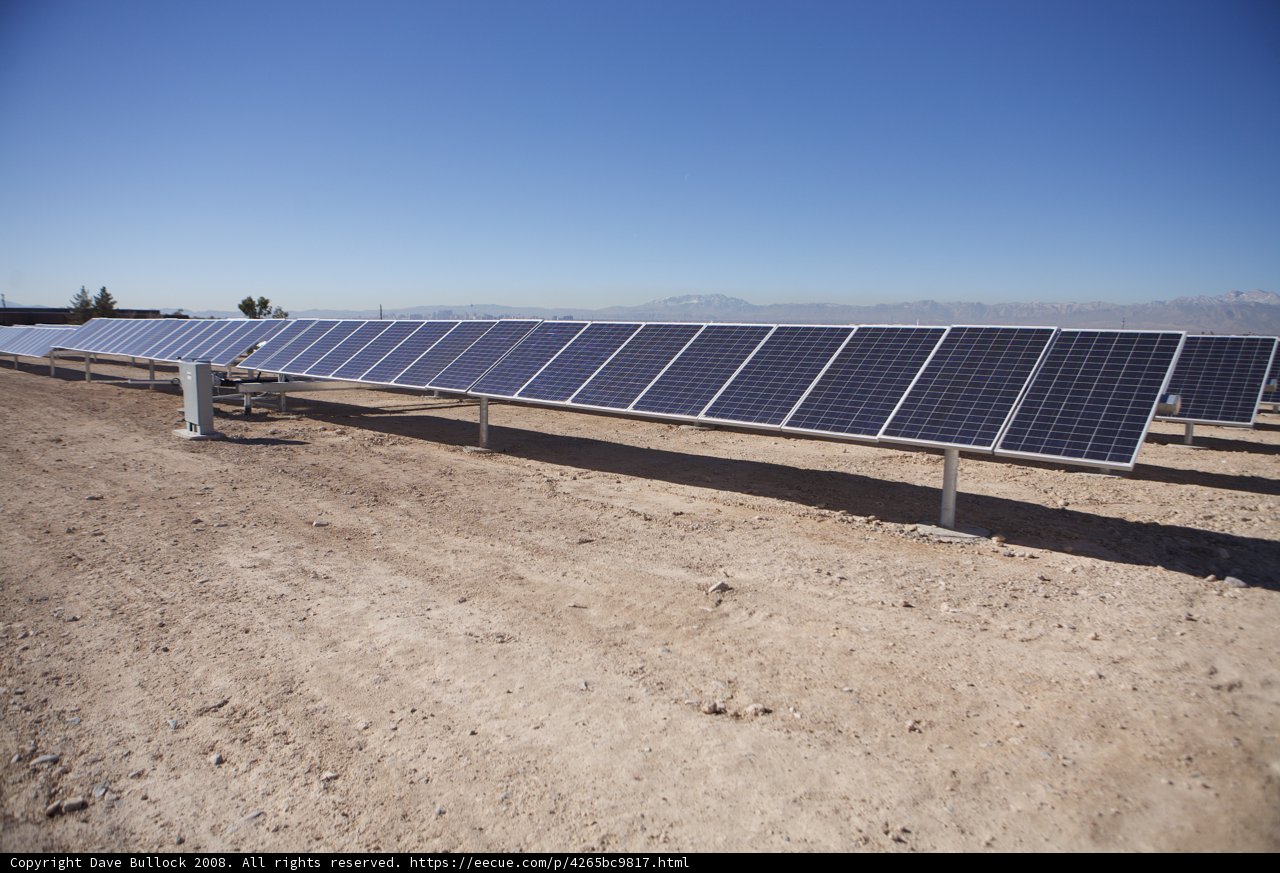 Nellis Solar Field Shimmers Under Blue Skies