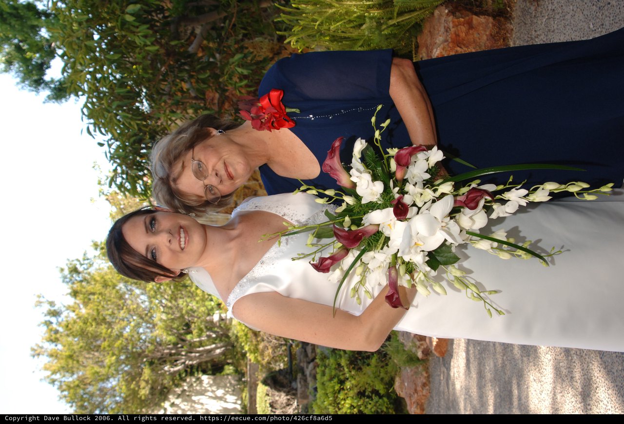 Bride and Grandmother Share a Joyful Wedding Day Moment