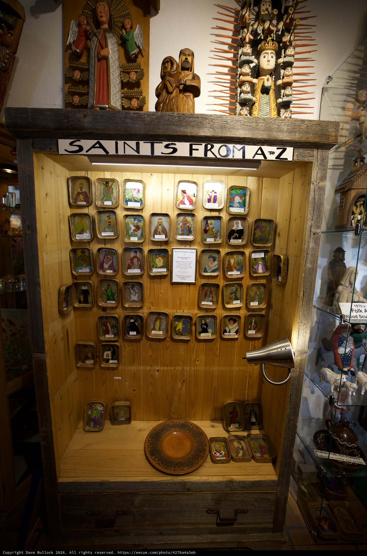 Saints From A to Z Folk Art Display