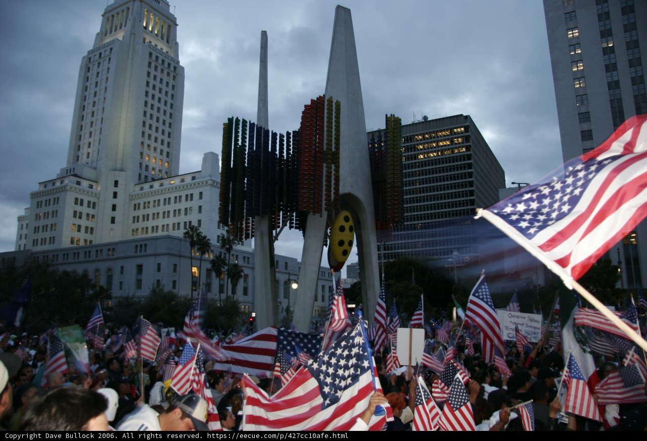 Patriotic Crowd in Metropolis