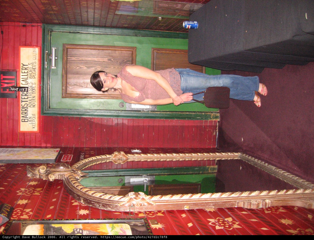 Woman Posing at Barristers Gallery Entrance 2006