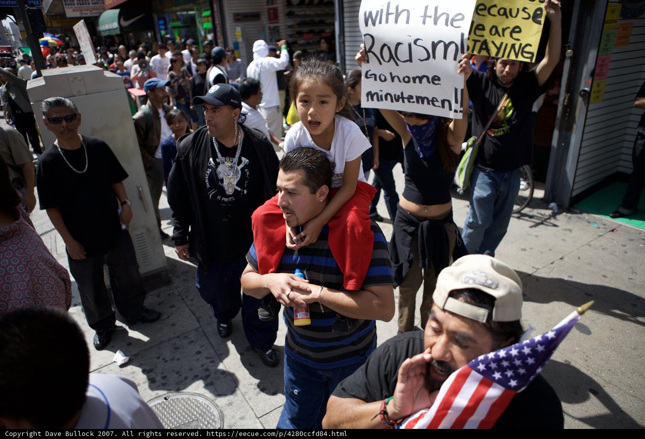 Father and Son at a March