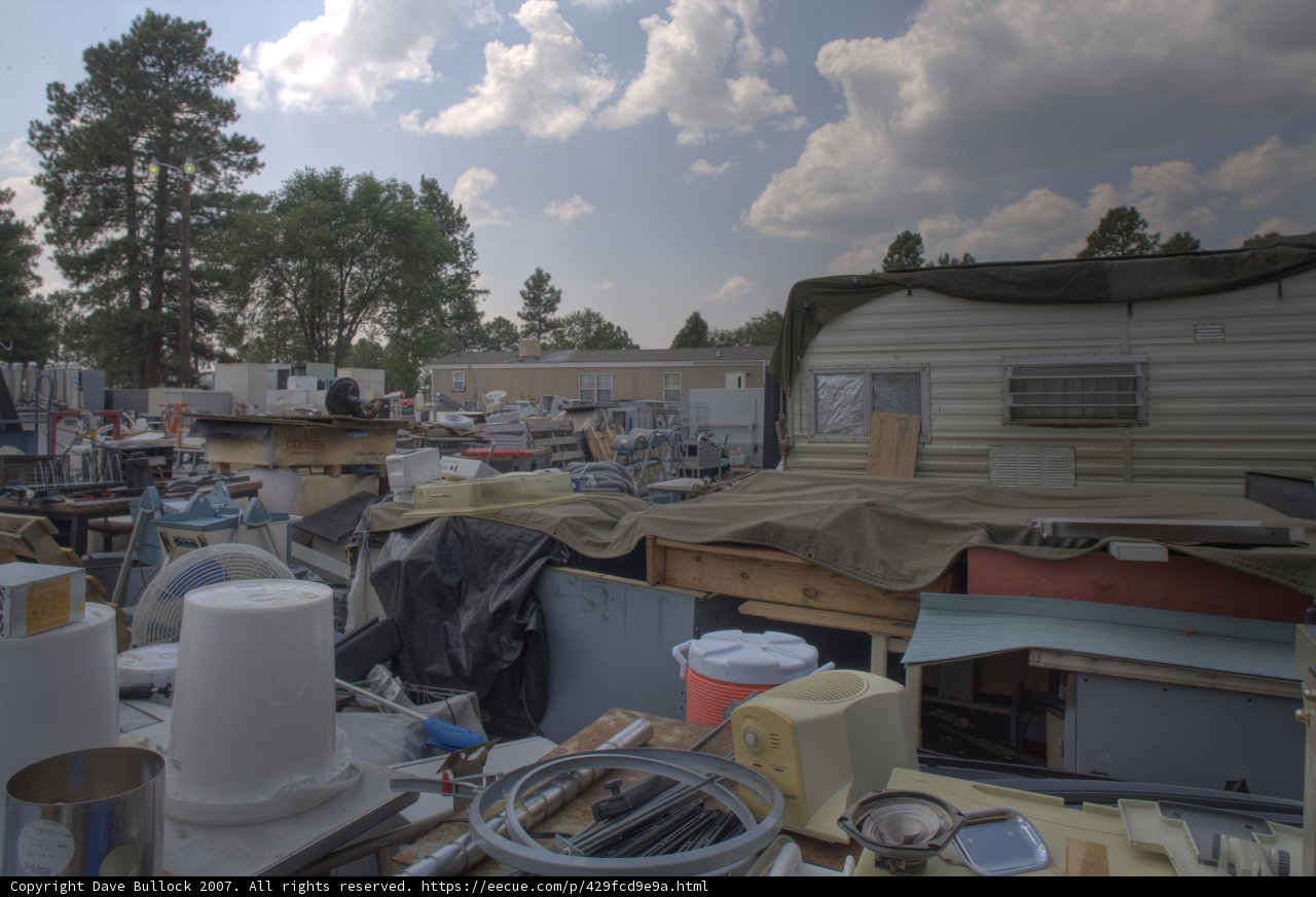 Piles of Junk in a Rural Yard