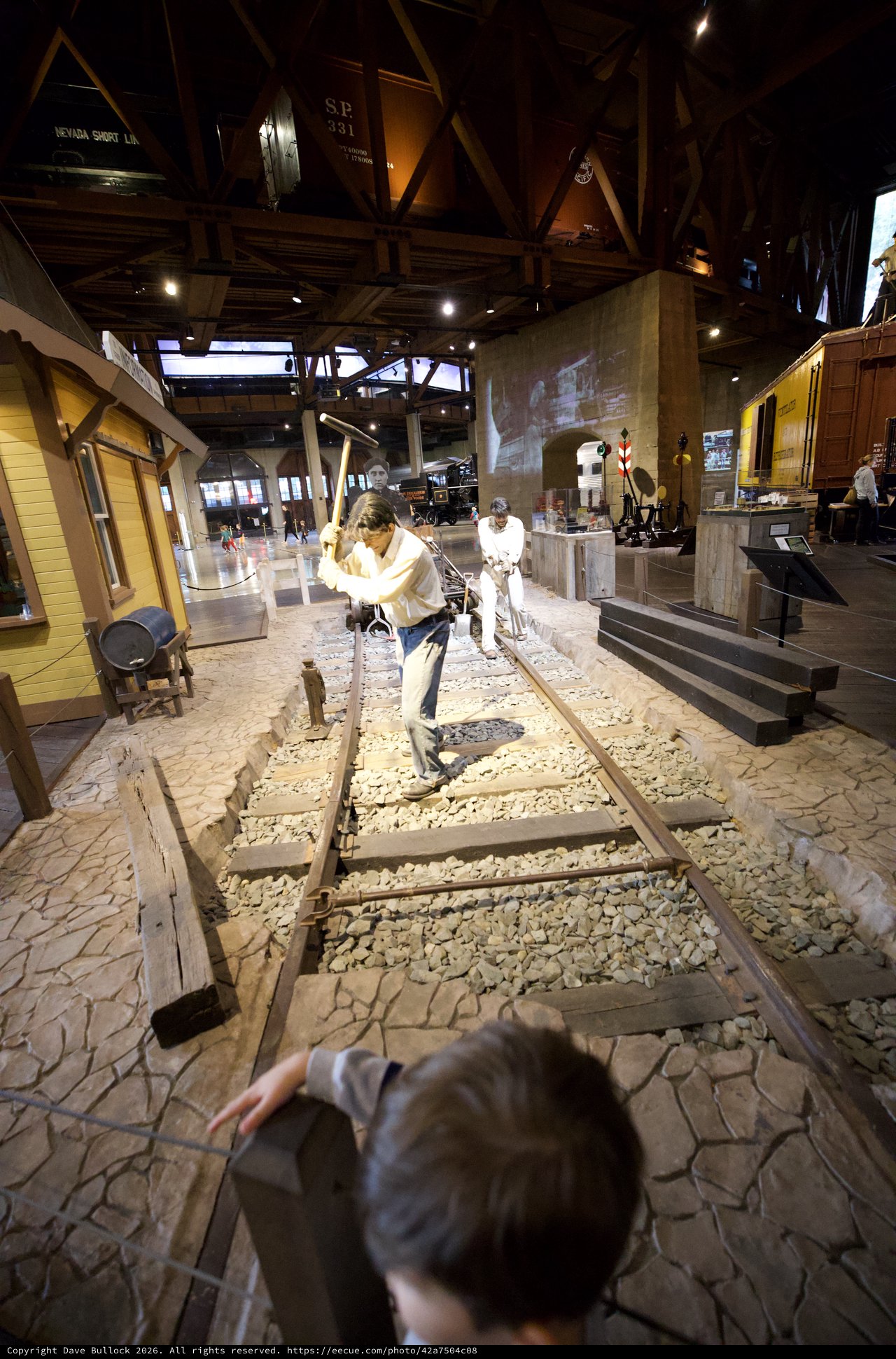 Interactive Railroad Museum Exhibit with Historical Figures