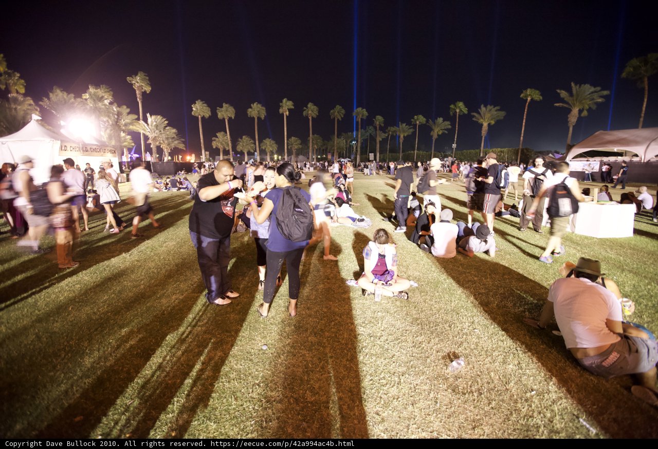 Nighttime Gathering on the Coachella Lawn