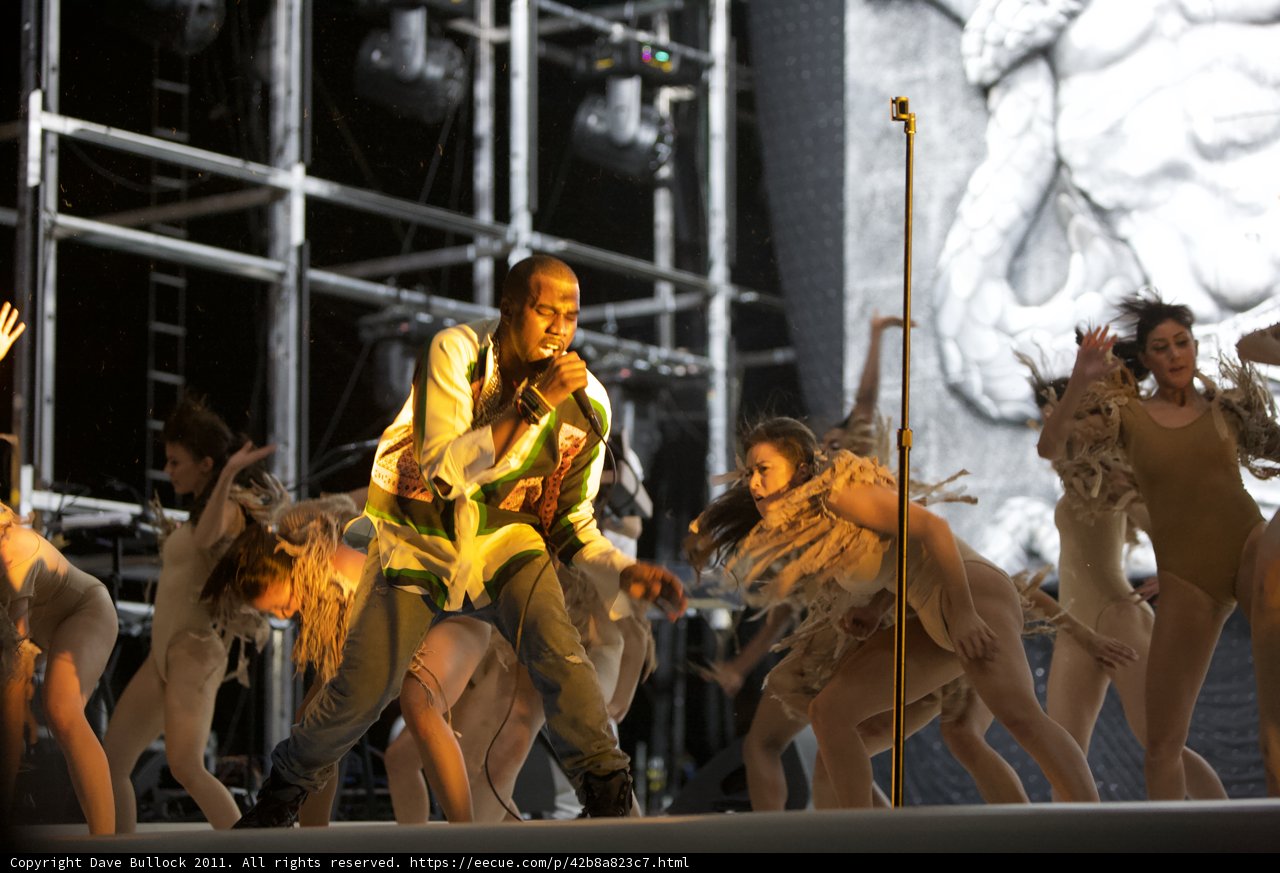 Kanye West joins dancers on stage at Coachella