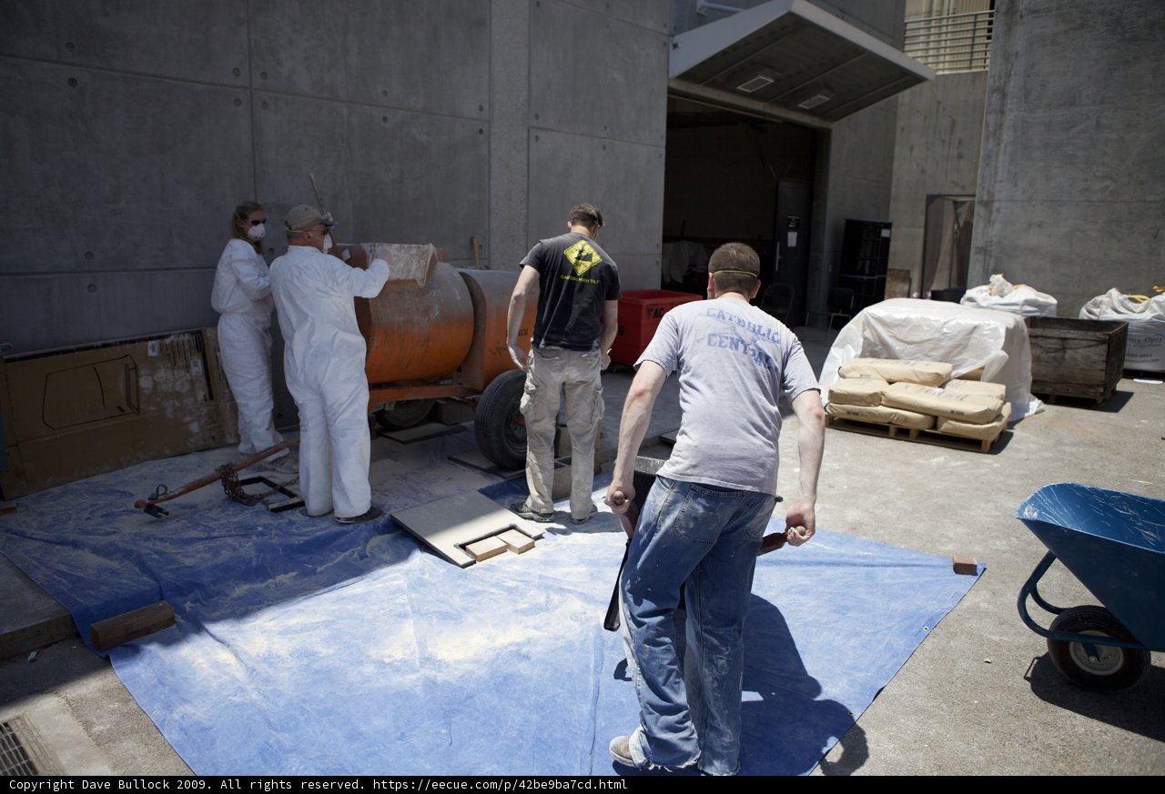 Working on the Concrete Wall