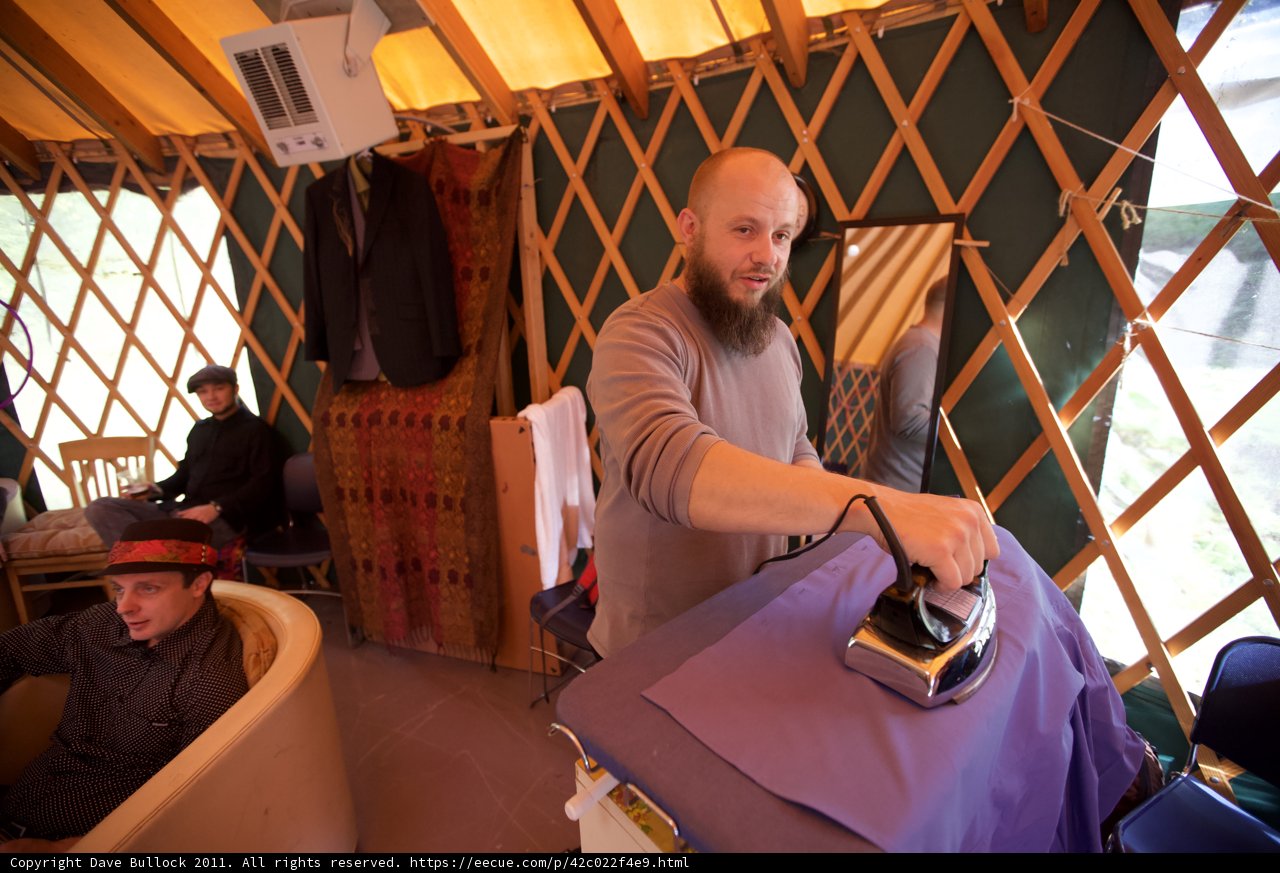 Ironing in the Yurt