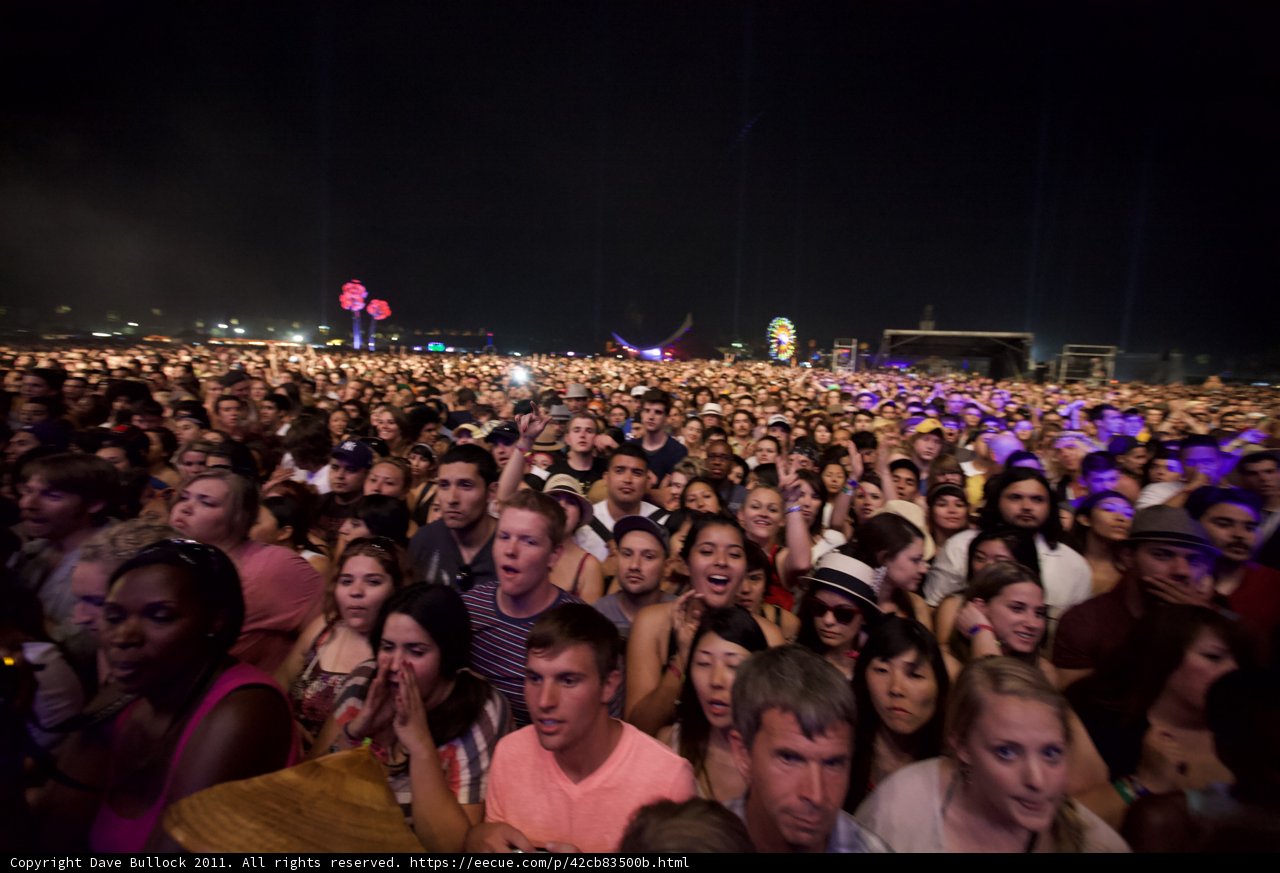 Coachella Vibes: Music and People under the Night Sky