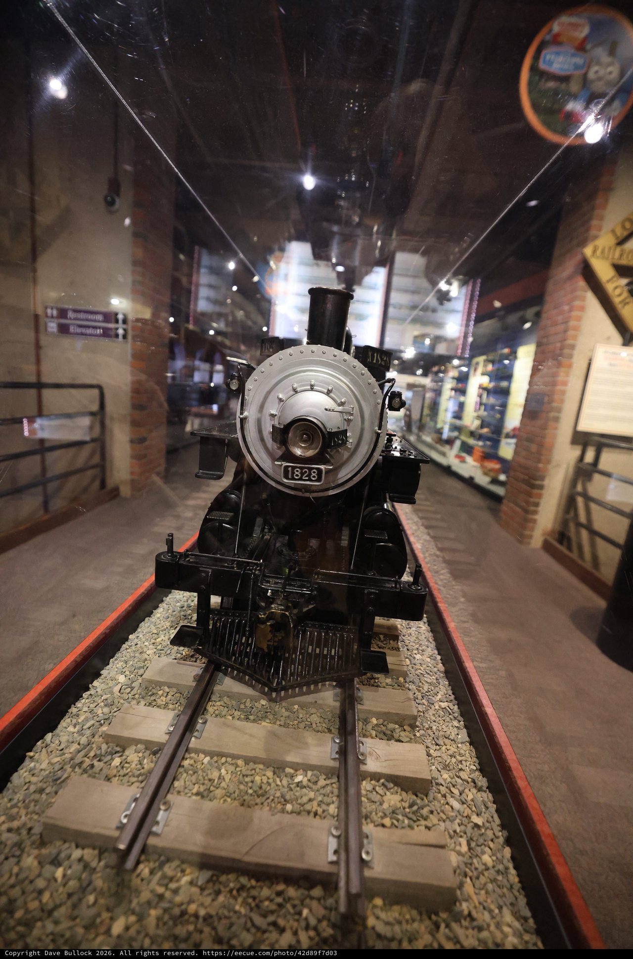Vintage Steam Locomotive 1828 on Display in Museum
