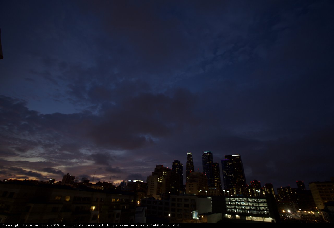 Dark Dusk Over the Urban Metropolis