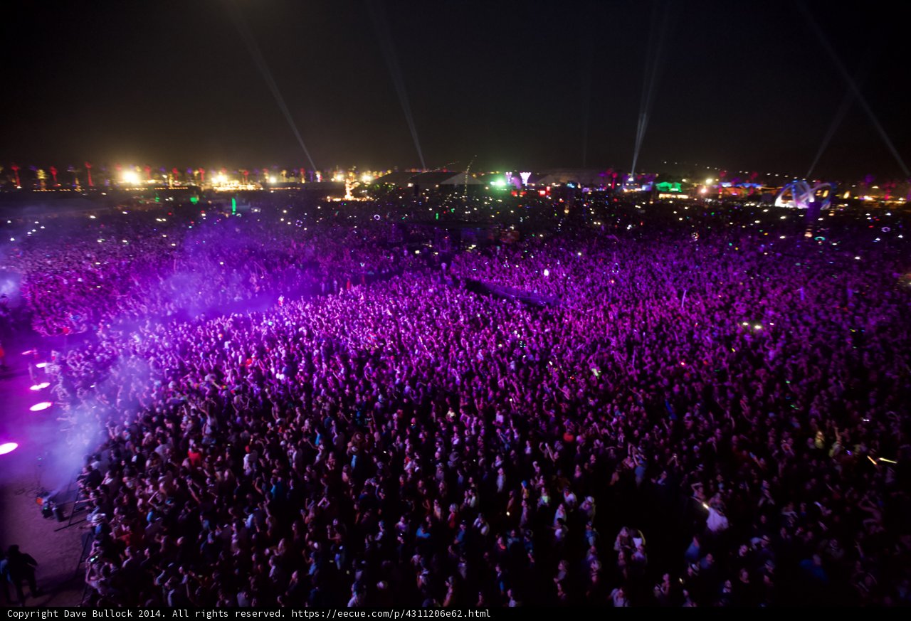 Night Sky Lights Up at Coachella Music Festival